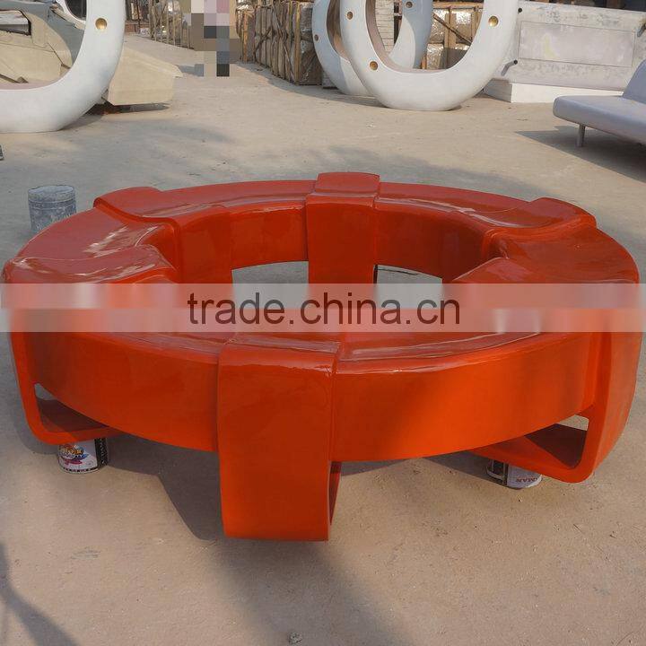 Outdoor fiberglass round garden chair