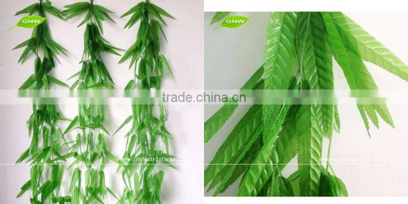 GNW FLV020 Artificial Willow Leaves Vine Garland Silk Material for Bedroom Decoration