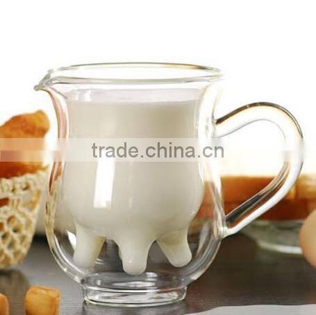 double wall glass milk cup