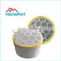 Polyester Small Mesh White Zipper Sock Bra Underwear Laundry Bag