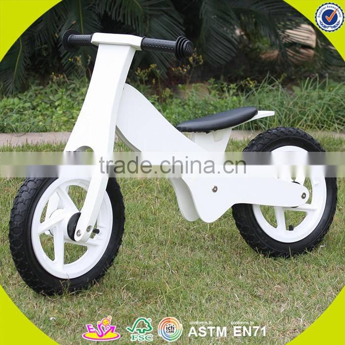 2017 New design wooden white balance bike children wooden white balance bike baby wooden white balance bike W16C154