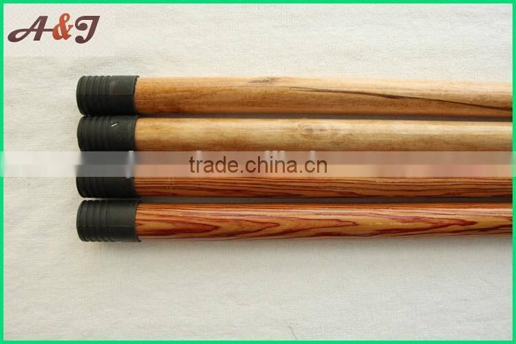 painted wooden poles with long plastic cap and greece thread