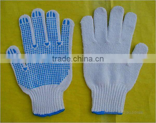 Low Price PVC Dotted Cotton Gloves/Dotted Gloves In Guangzhou