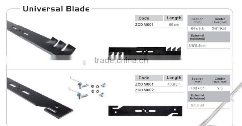 Plenty secification of Universal Rubber Cutting Blade