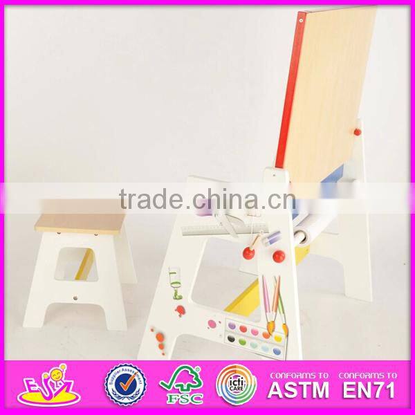 2015 New wooden draw table for kids,stable wooden draw table set for children,educational wooden draw table toy W08G126-x