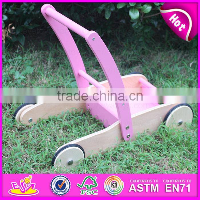 1-2-3 Grow With Me Wooden Educational Walker Toy for Baby,Wholesale Promotional Wooden Baby Walker W13C013A