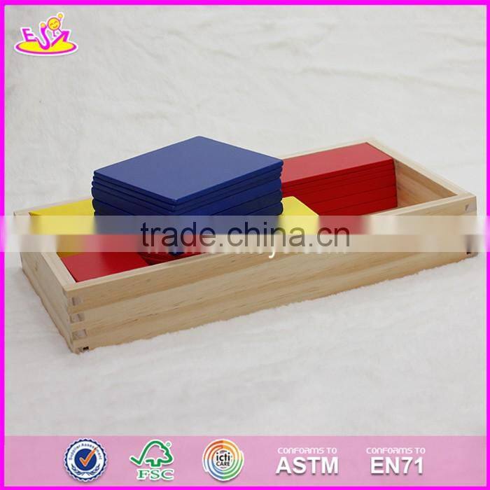 2017 New design 48 pieces toddlers educational geometry wooden pattern block puzzles W13A107