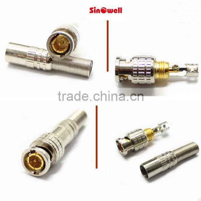 75 ohm RG58,/RG59/ RG6 Male connector for CCTV