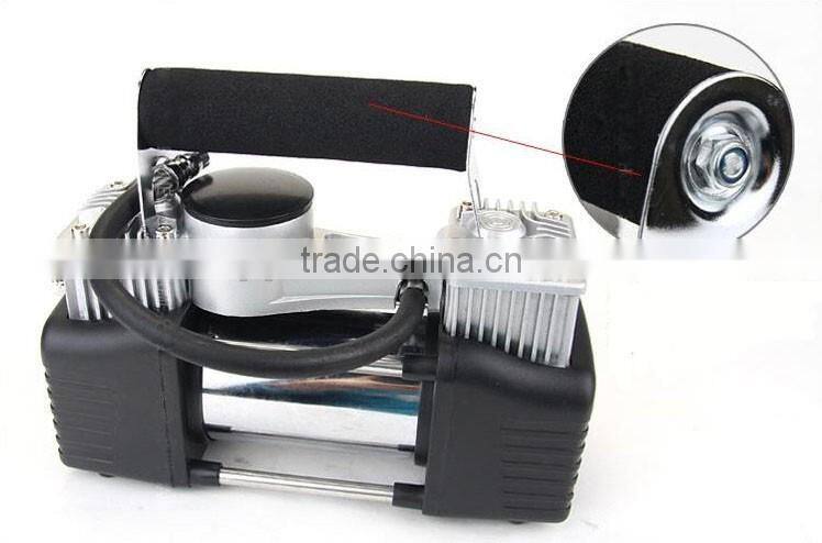S20205 New 12V Double-Cylinder Car inflatable Pump Air Compressor Tire Inflators Tool