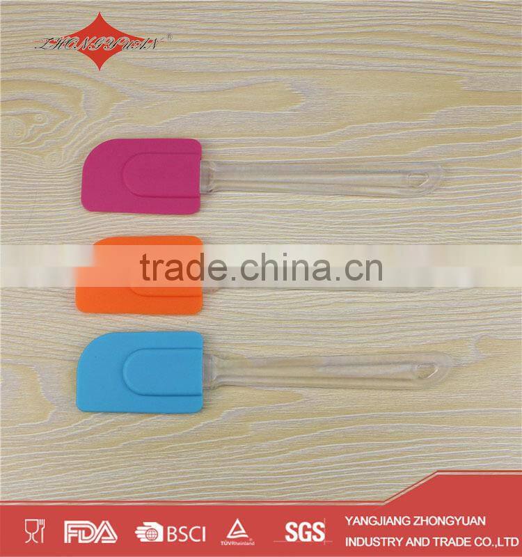 high quality colorful silicone spatula with plastic handle