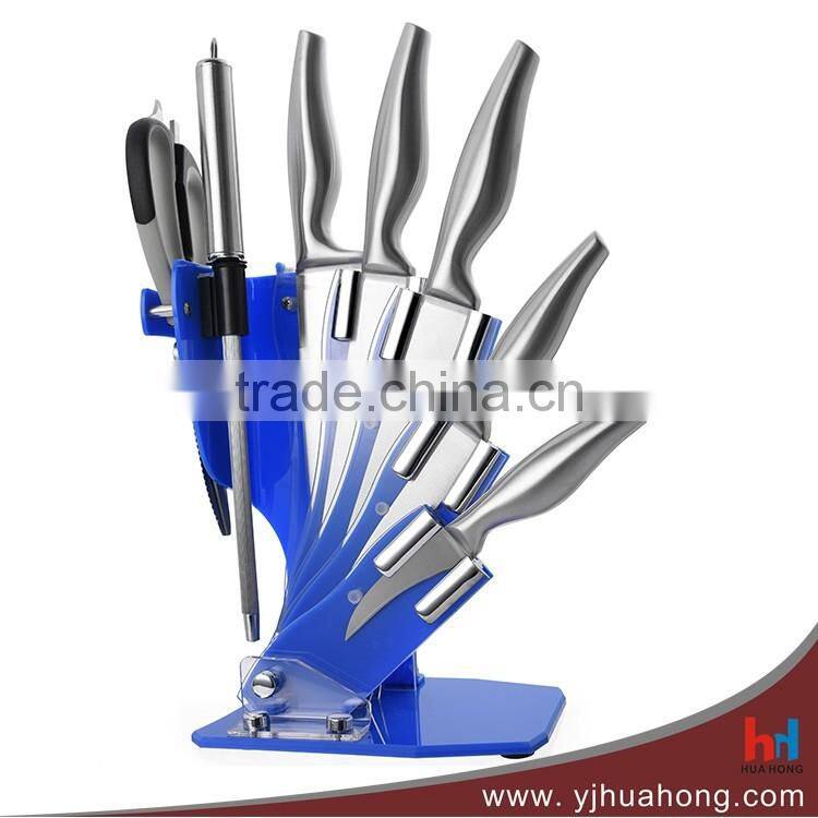 Hollow Handle Knife Set with Wooden Block