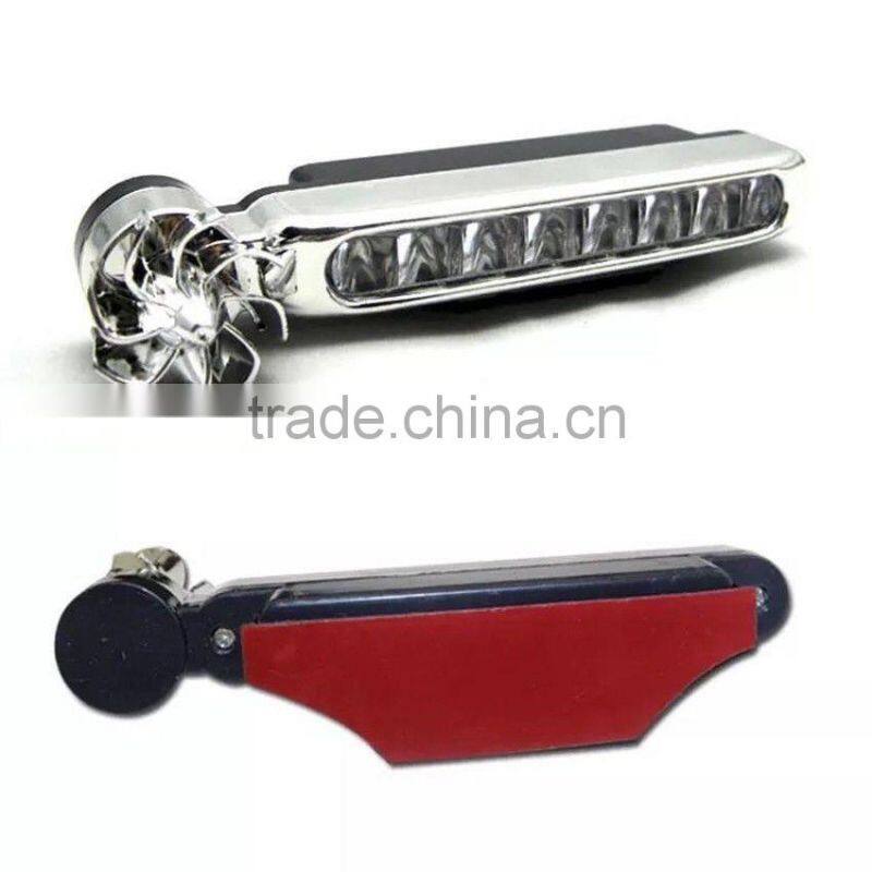 2 Pcs White 8LED Wireless Wind Powered Car SUV Daytime Running Driving Fog Light