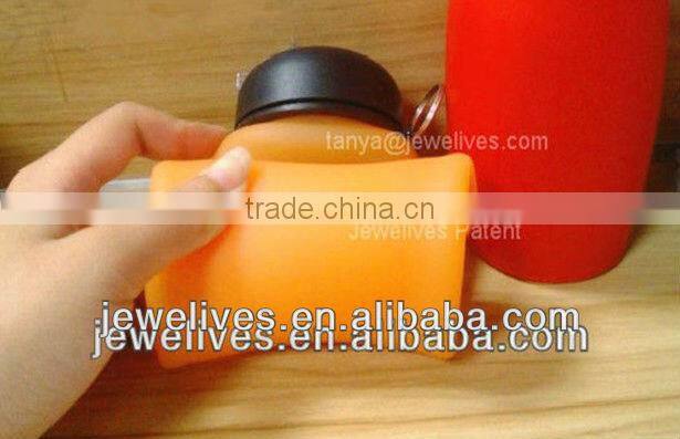 silicone sports bottle with straw design