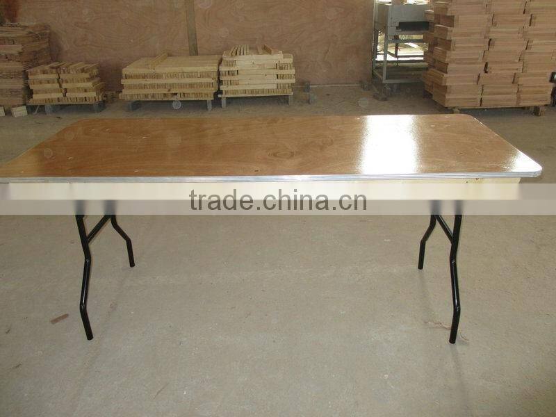 Used Plywood Banquet Rectangle 8ft Folding Tables For Sale