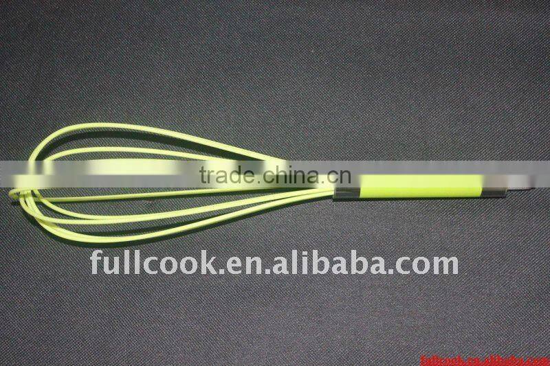 Hot sale Silicone egg beater w/colorful stainless steel handle egg tools