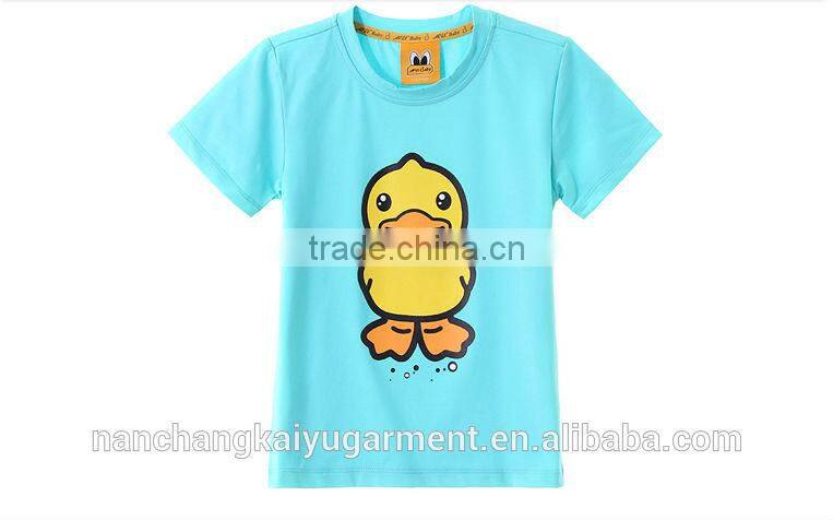 Wholesale Boy kids funny cartoon printed organic cotton T shirt