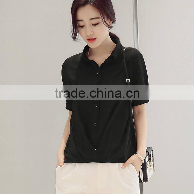 Latest fashion new blouse designs ladies tops 2017 summer shirts for women blouses