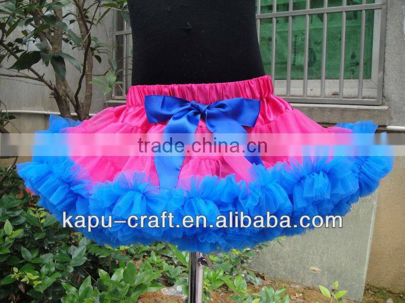 Top quality summer pettiskirt baby cloth chiffon ruffle tutu skirt girls clothing short skirt in stock
