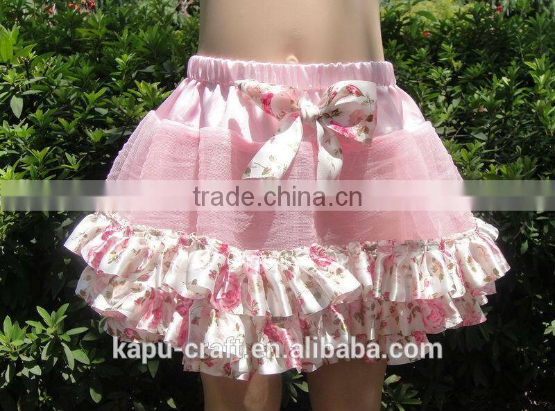 2015 new pattern design printed cotton baby kids wear mini skirts