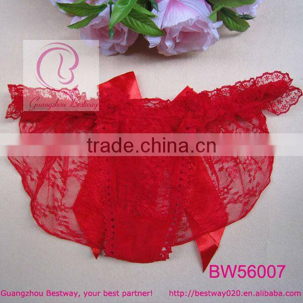 Sexy valentine red transparent v string g string