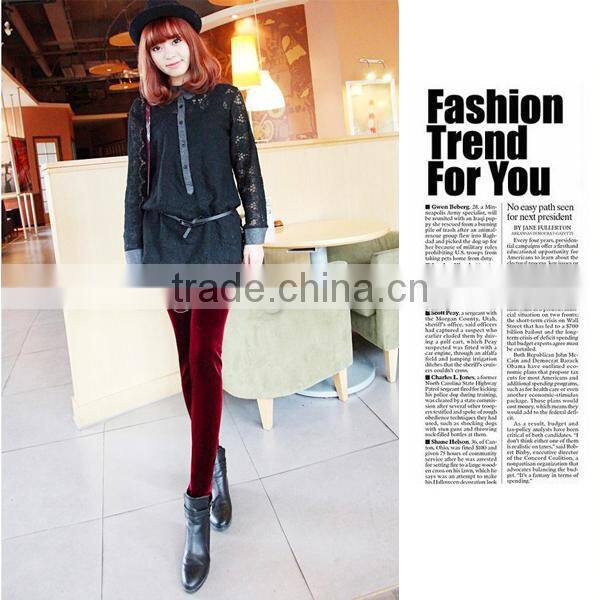 Hot South Korea Gold velvet joker leggings