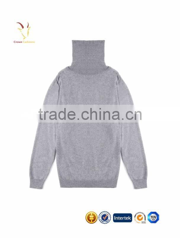 Turtleneck Mens Heavy Wool Knit Plain Pullover Sweater