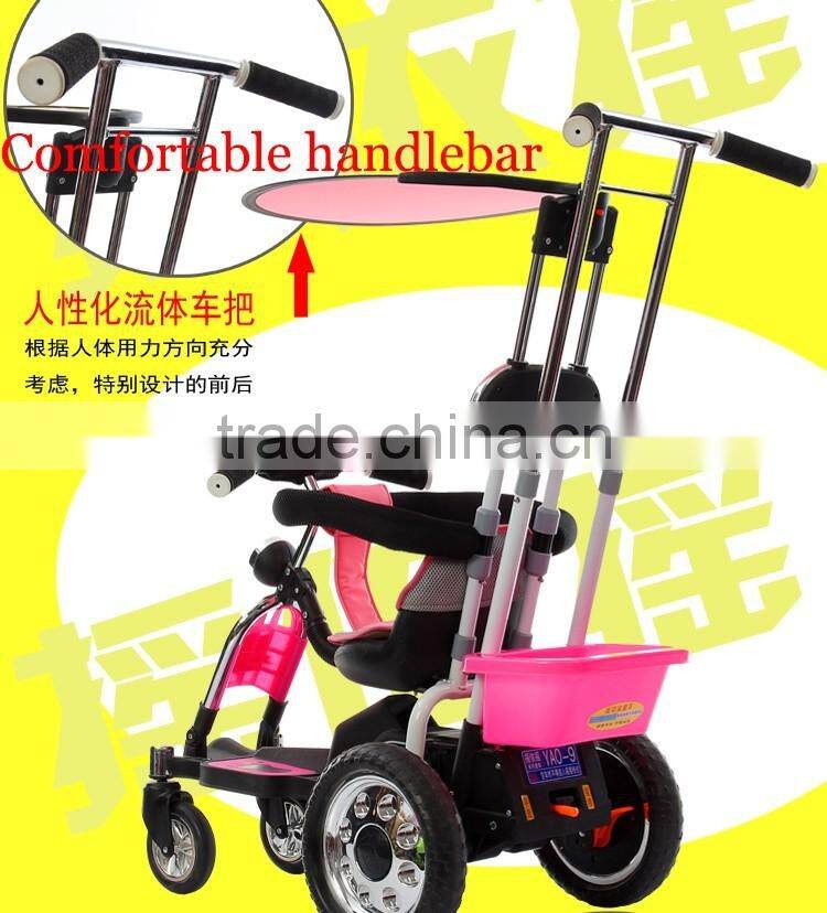 Child kid tricycle Swing function 2 in 1 children bike with umbrella tricycle kids