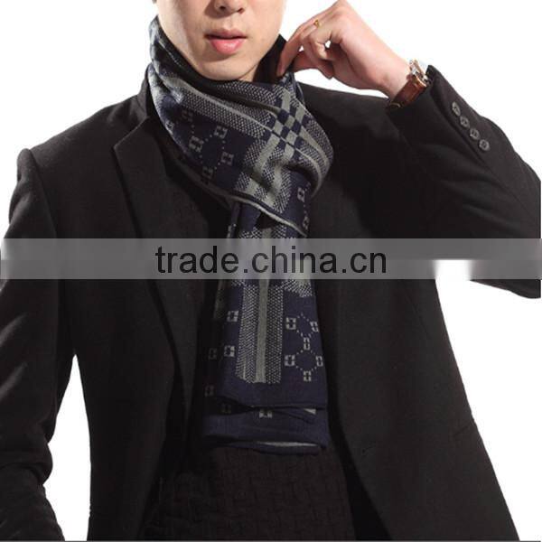1 pc hot sale kintted cheap price spandex European style warm winter floral men scarf