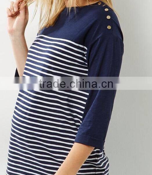 Maternity wear striped t shirt pregnancy clothes