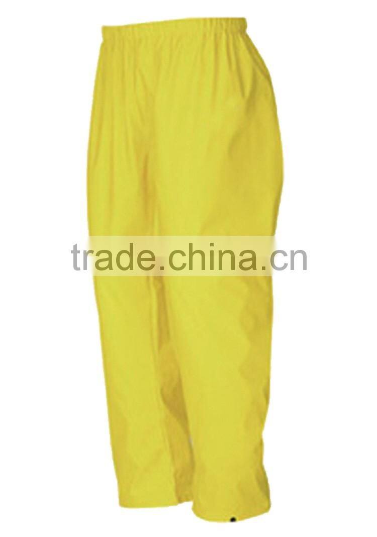 whosales pu raincoats with low price waterproof rain pants for workwear
