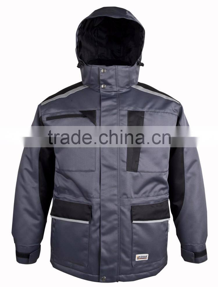 Good design winter parka men safety clothing with tape seam EN343