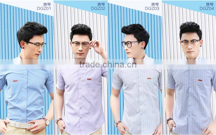 men short sleeve plaid boys casual cotton Hawaiian young fashionable elongated t shirt for men