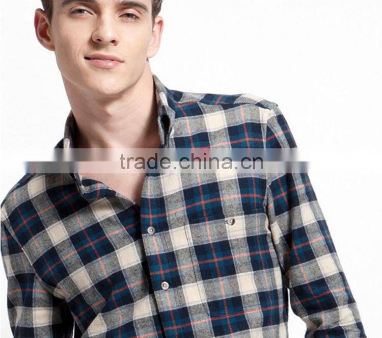 2016 new design 100% cotton dress shirt men causal shirt flannel shirt