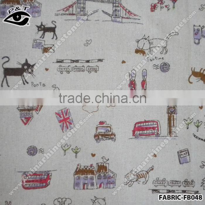 New Design Linen Fabric Fairy Cartoon Pattern Fabric