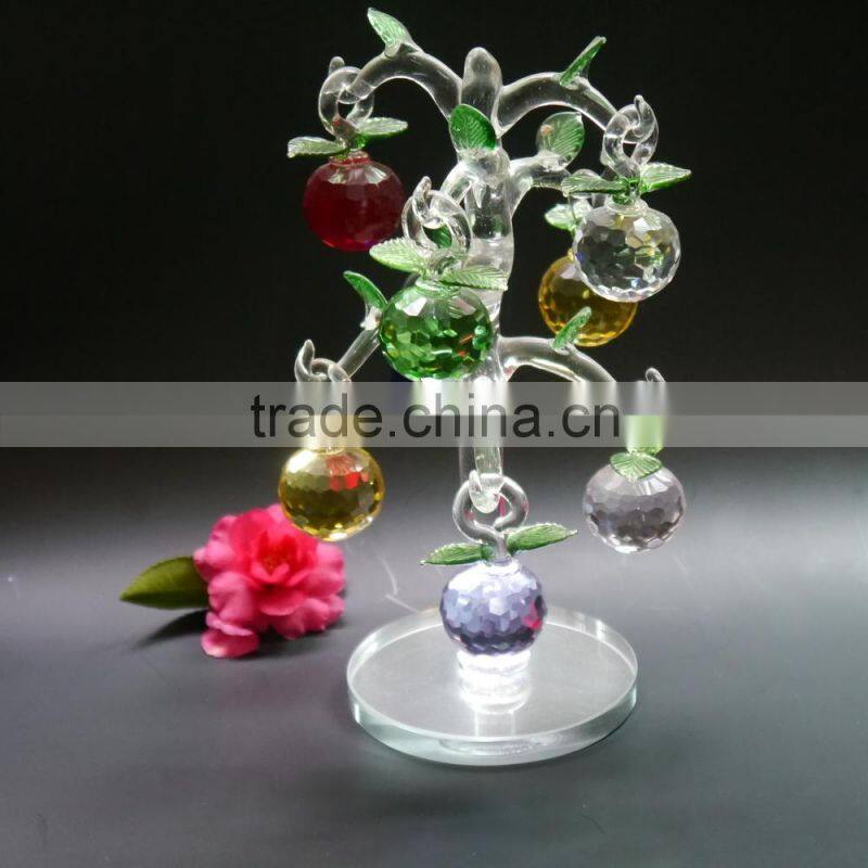 unique crystal apple model tree for wedding gift and home decoration