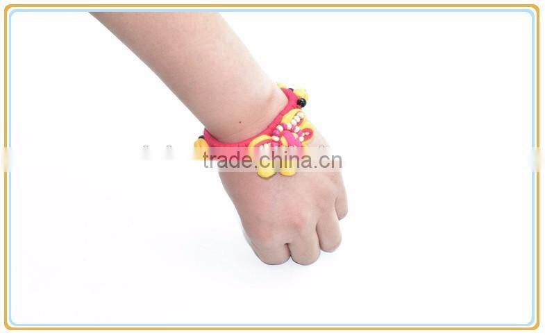 Women National Fabric Flower Bells Bracelet Handmade Cotton