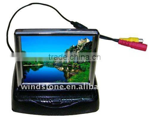 flip-open 3.5 inch car monitor display car reverse camera parking sensor