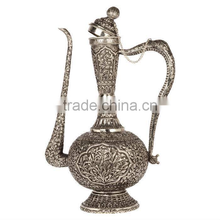 White Metal Surahi , Antique Surahi Handicraft Gift