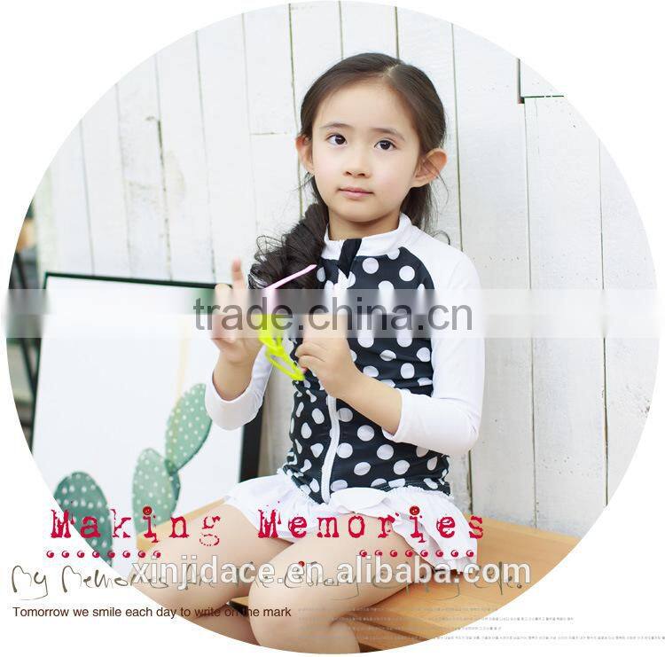 Child Sun Protection Swim Set Long Sleeve Kids Girls' Rash Guard Set Kid Girl's Three-piece Long Sleeve Swimsuits