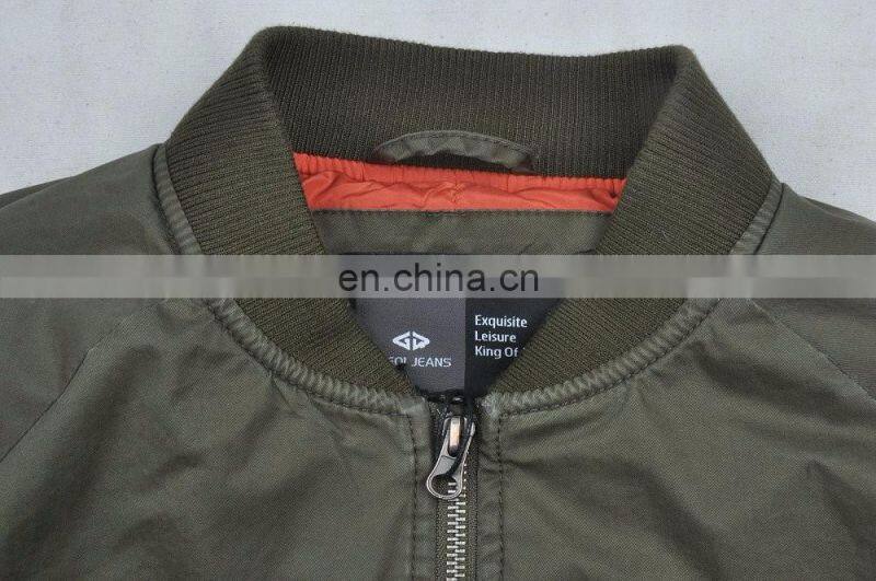 2017 Latest Design Durable Windproof Slim Bomber Jacket Men