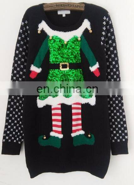 2016 Hot selling Knitting pattern Unisex Ugly Christmas jumpers sweaters