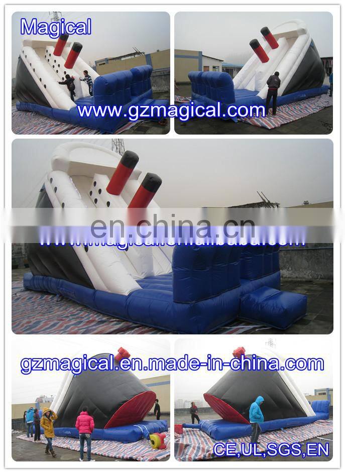 Exciting commercial rent double giant inflatable dry slide for adult