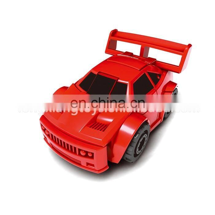 Manufacturer 2016 plastic car deformable diy robot kid with customized app game