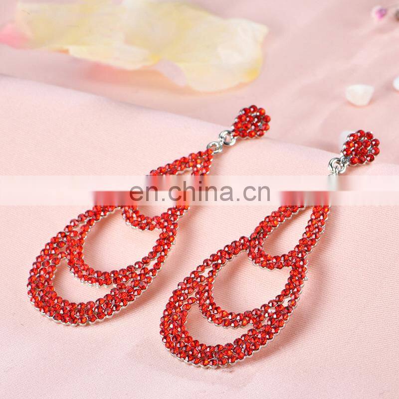 European luxury fashion jewelry crystal fashion drop earring