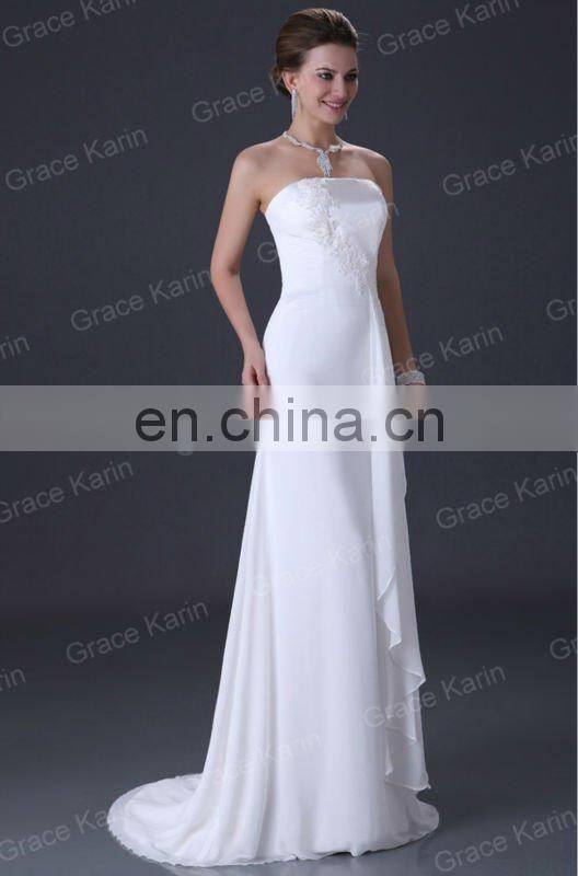 Fashion Ball Gown Long Floor Length Lace Sweetheart White Wedding Dress 2015 CL3184