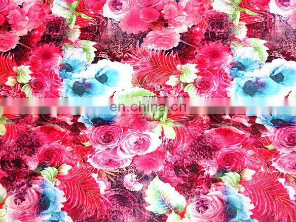 digital printed silk satin georgette fabric