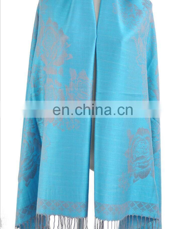women's long wool blend winter scarf warm shawl pashmina