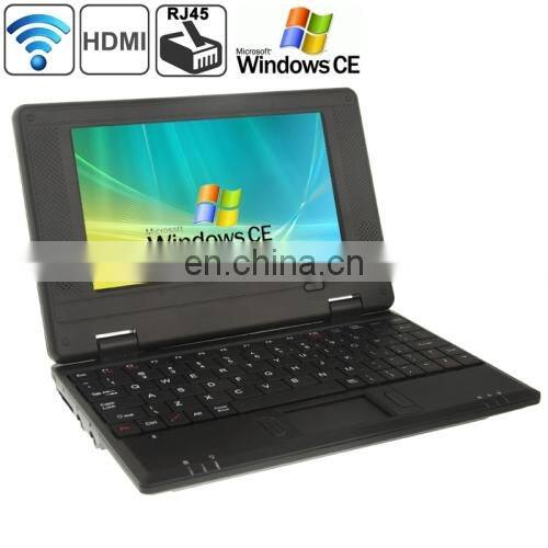 7.0 inch Windows CE Notebook Computer with WIFI, 512MB RAM + 4GB ROM, CPU: VIA WM8850, 600MHz(Black)