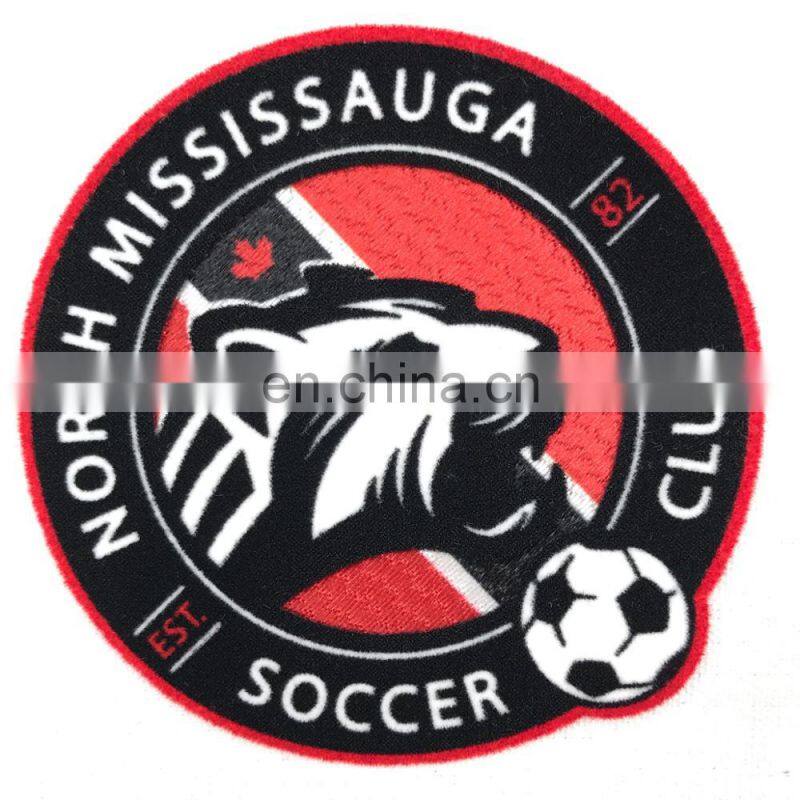 factory direct football jersey patches sports team patches 3d flock football team patches