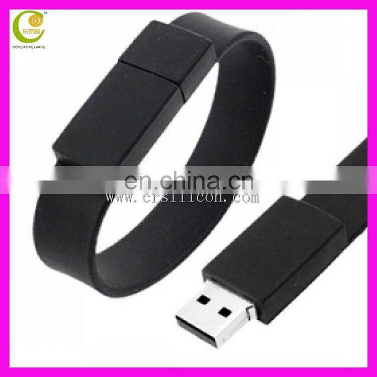 Anniversary Unisex Promotional Gift Silicone Bracelet Usb Silicone Wristband Slap Band Usb Flash Drive